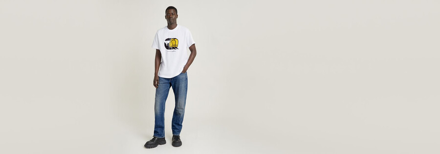 unisex jeans cartoon loose t-shirt