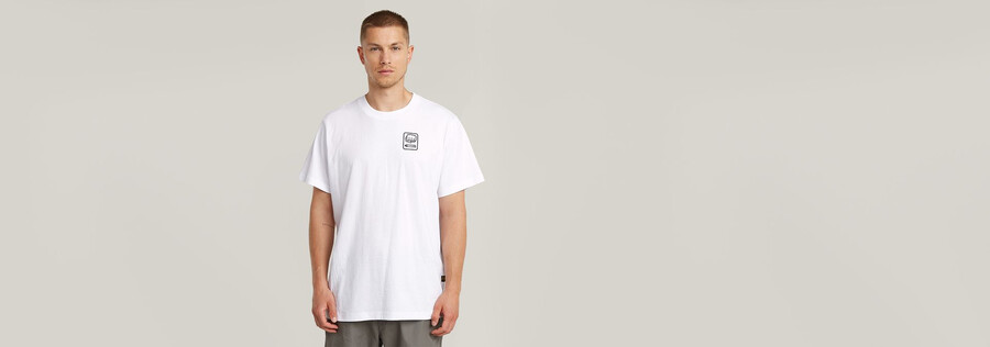 locker geschnittenes t-shirt mit rückengrafik