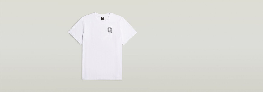 locker geschnittenes t-shirt mit rückengrafik