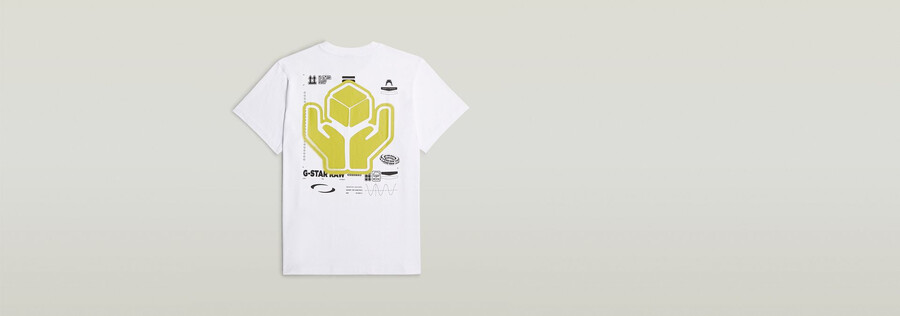 locker geschnittenes t-shirt mit rückengrafik