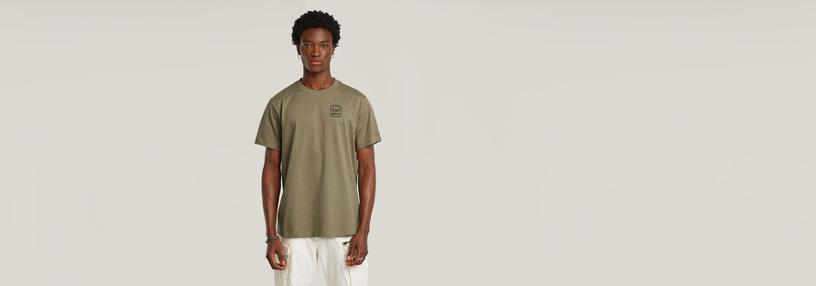 locker geschnittenes t-shirt mit rückengrafik