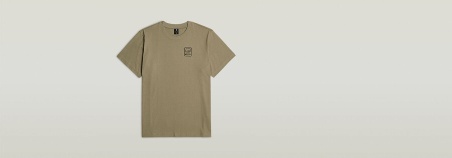 locker geschnittenes t-shirt mit rückengrafik
