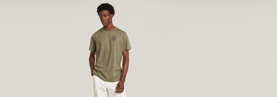 locker geschnittenes t-shirt mit rückengrafik