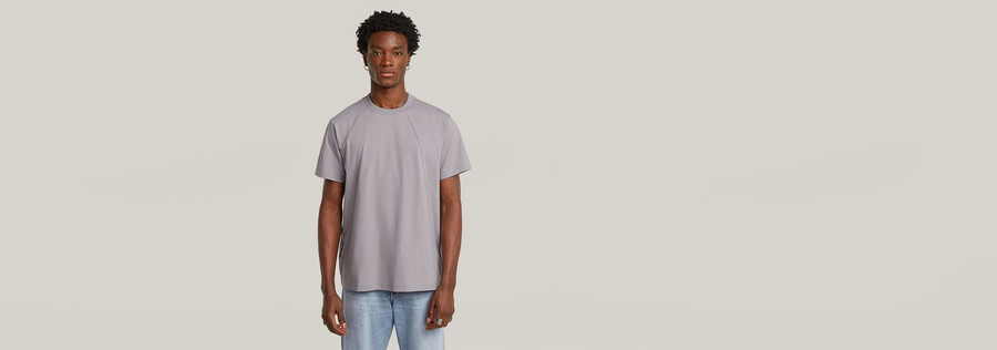 lockeres t-shirt mit nahtdetails