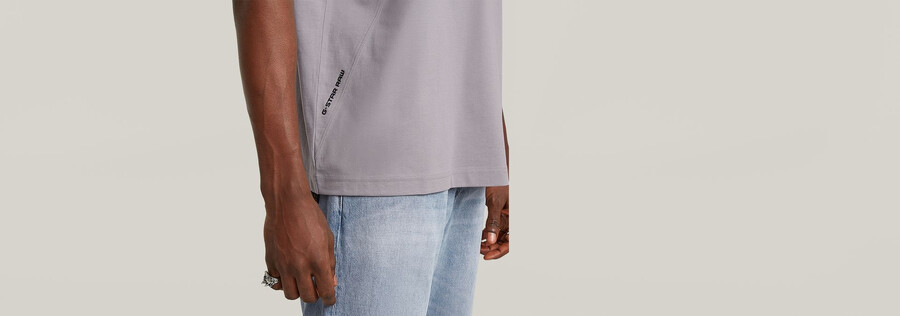 lockeres t-shirt mit nahtdetails