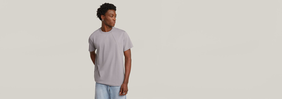 lockeres t-shirt mit nahtdetails