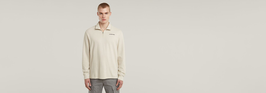 checquard tweeter half zip