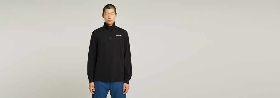 checquard tweeter half zip