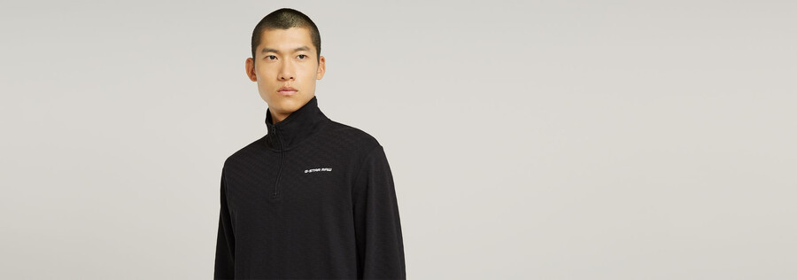 checquard tweeter half zip