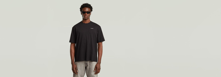 kastenförmiges basis-t-shirt