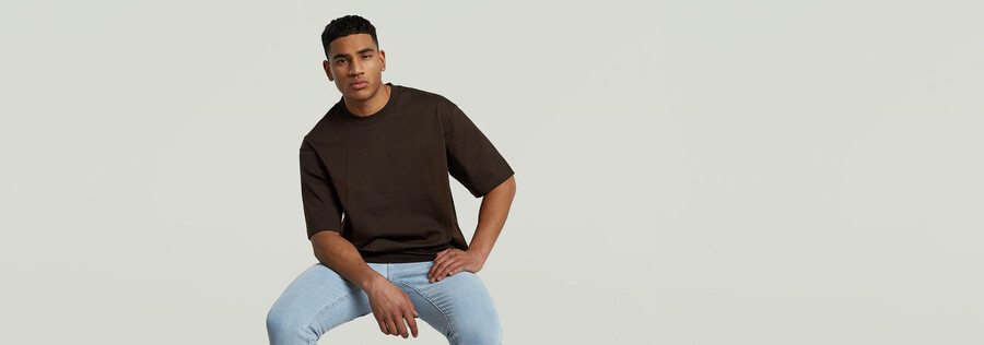 kastenförmiges t-shirt in a-linie
