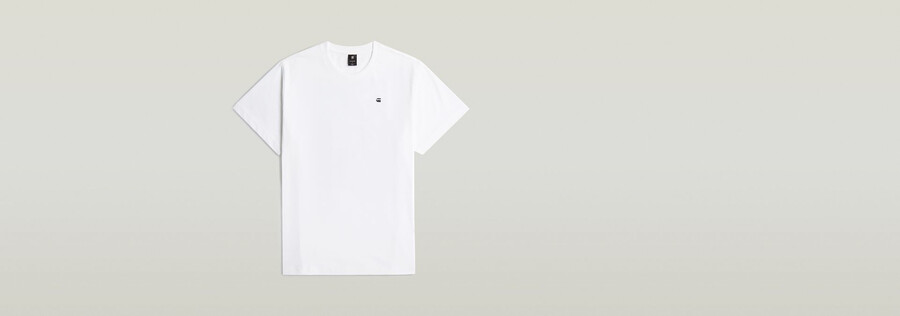 lockeres t-shirt mit fotodruck auf der rückseite