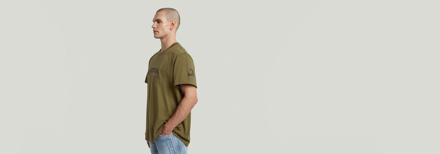 aufnäher lockeres t-shirt