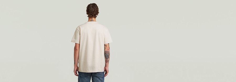 t-shirt mit tasche aus stoffmix