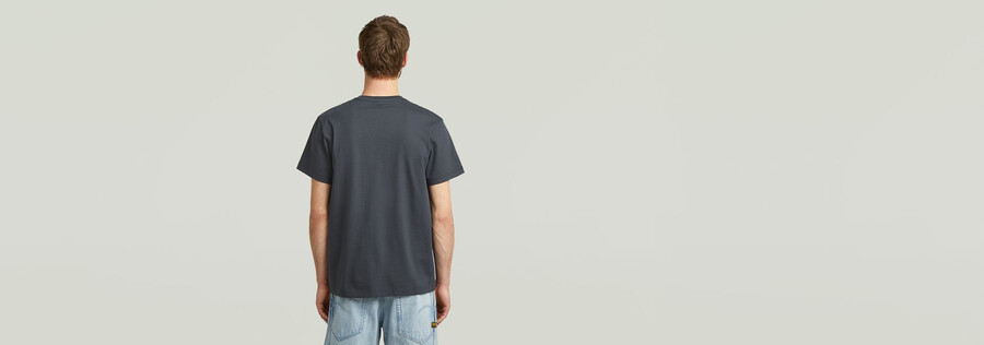 t-shirt mit tasche aus stoffmix