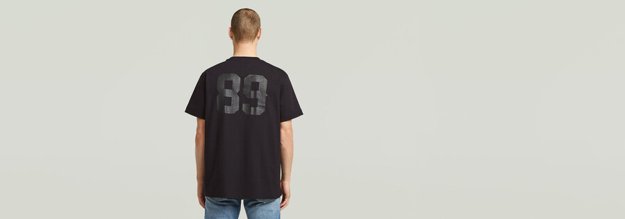 89 rückengrafik lockeres t-shirt