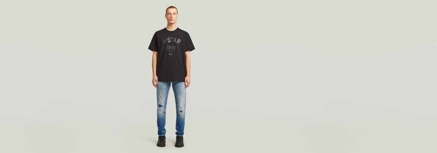 89 rückengrafik lockeres t-shirt