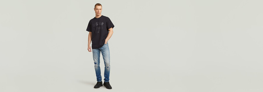 89 rückengrafik lockeres t-shirt