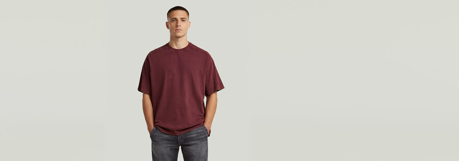 gewaschenes kastenförmiges t-shirt