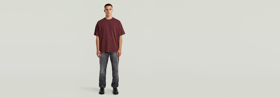 gewaschenes kastenförmiges t-shirt