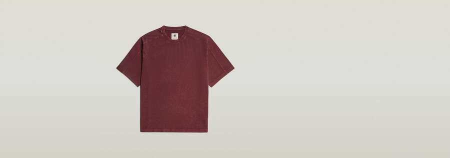 gewaschenes kastenförmiges t-shirt