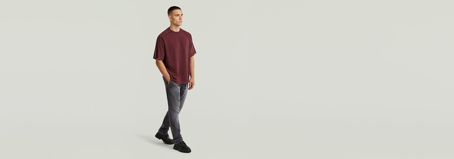 gewaschenes kastenförmiges t-shirt