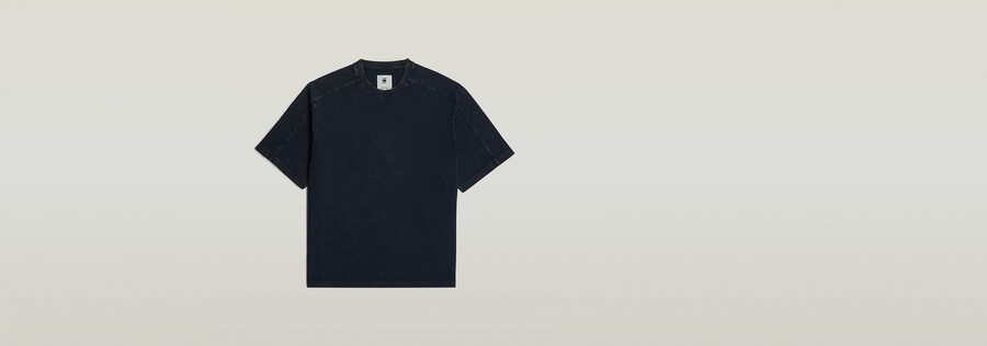 gewaschenes kastenförmiges t-shirt