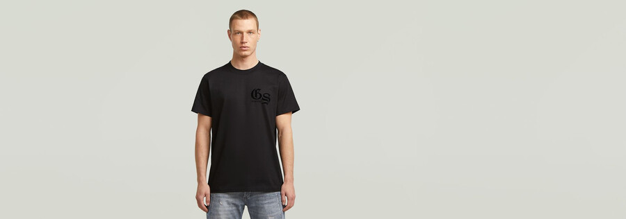 lockeres t-shirt mit flockrücken