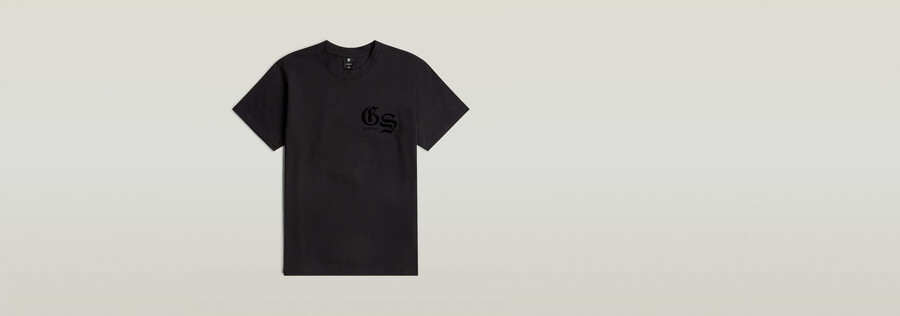 lockeres t-shirt mit flockrücken