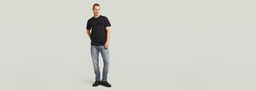 lockeres t-shirt mit flockrücken