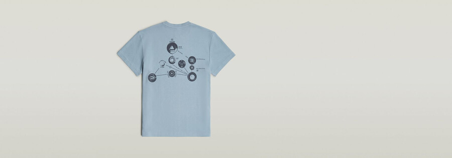 t-shirt mit rückengrafik
