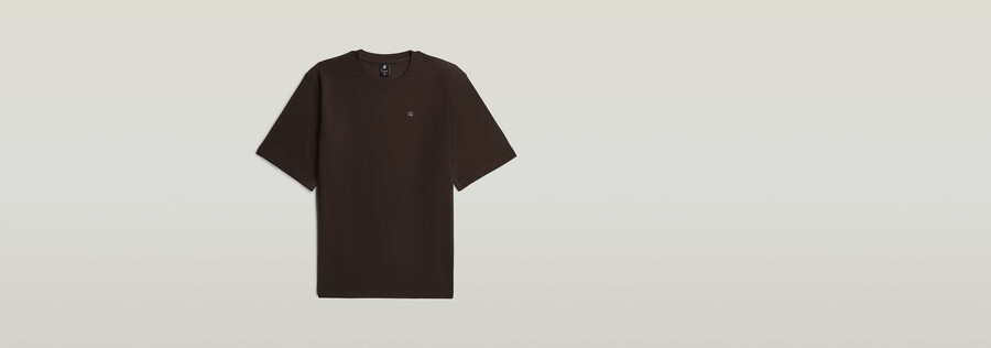 t-shirt mit strukturiertem brustlogo