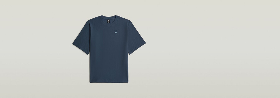 t-shirt mit strukturiertem brustlogo