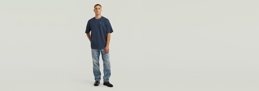 t-shirt mit strukturiertem brustlogo