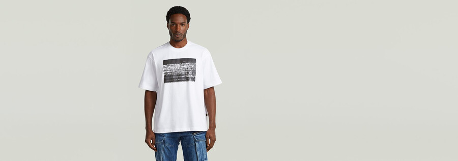 lockeres t-shirt mit fotodruck