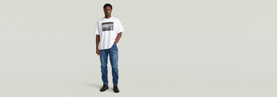 lockeres t-shirt mit fotodruck
