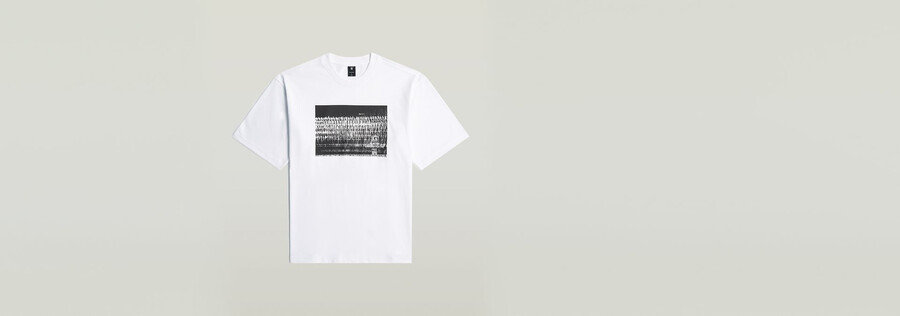 lockeres t-shirt mit fotodruck