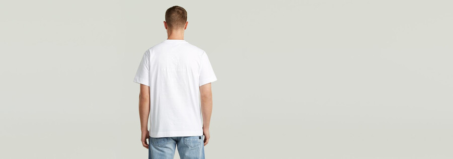 t-shirt mit rückenaufdruck