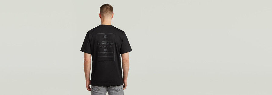 t-shirt mit rückenaufdruck