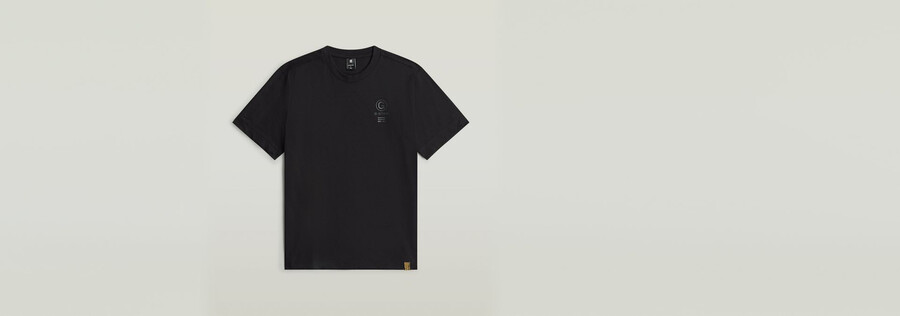 t-shirt mit rückenaufdruck