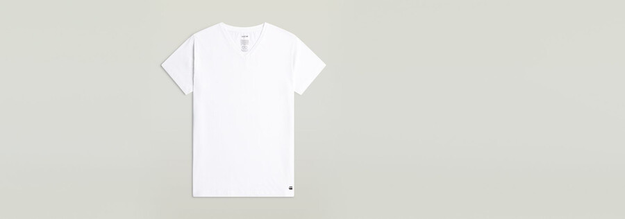 3er-pack t-shirts mit v-ausschnitt