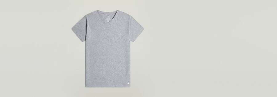 3er-pack t-shirts mit v-ausschnitt